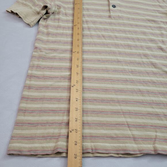 VTG Y2K Polo Ralph Lauren Sportswear Henley Shirt Mens Size XLarge Striped Retro - Picture 7 of 8